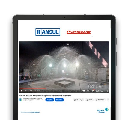 ETHANOL VIDEO - NFF-331 3%x3% AR-SFFF FIRE SPRINKLER PERFORMANCE 