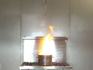 Extinguishing Test of Range Top (Pot) EN 17446: Section 7.2.4