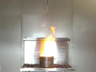 Extinguishing Test of Range Top (Pot) EN 17446: Section 7.2.4