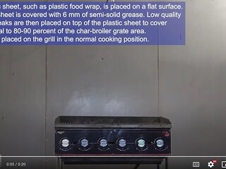 Extinguishing Test of Gas Broiler EN 17446: Section 7.2.5